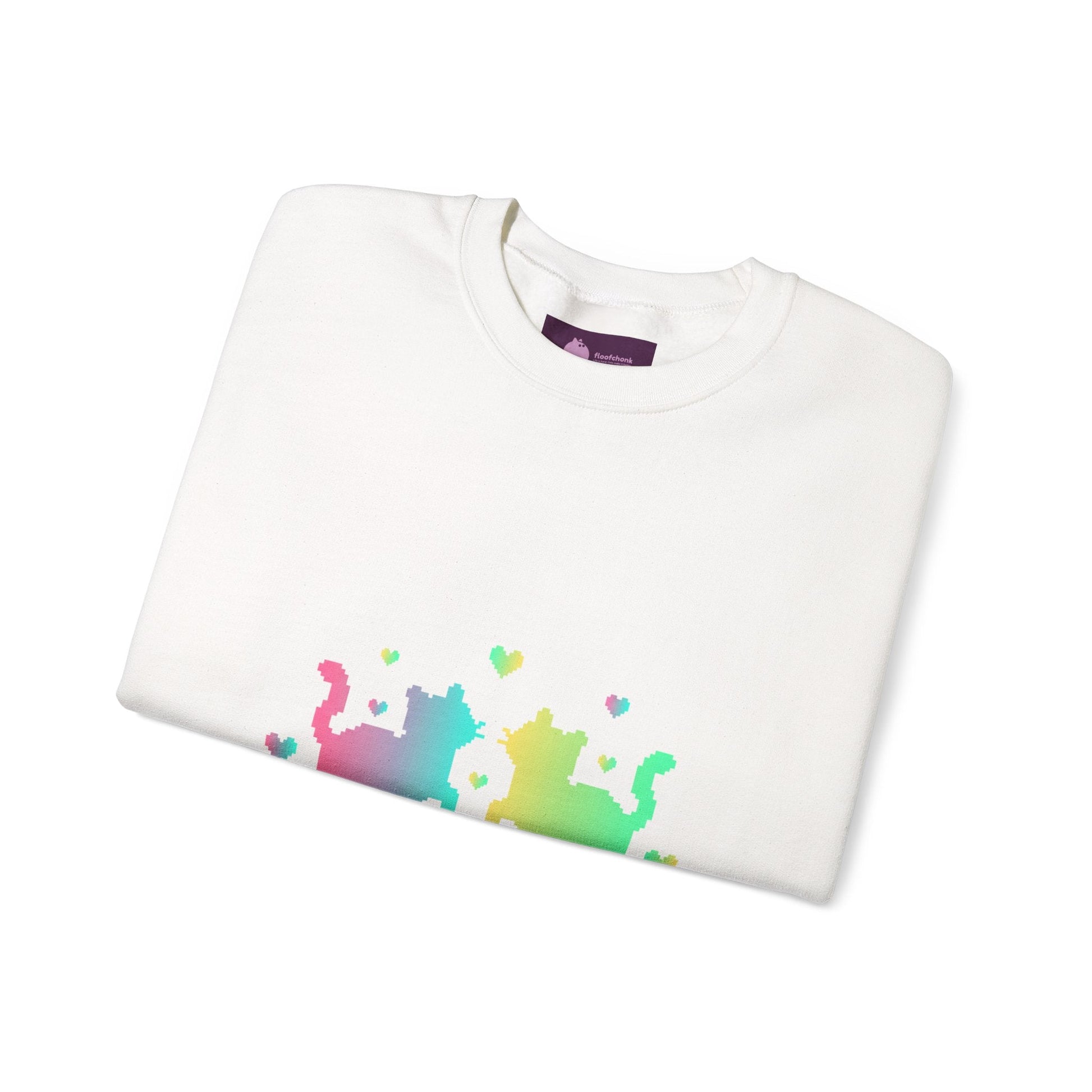 Pixel Pet Cats Sweatshirt | pixel pet nostalgia, 8 - bit device - FloofChonk