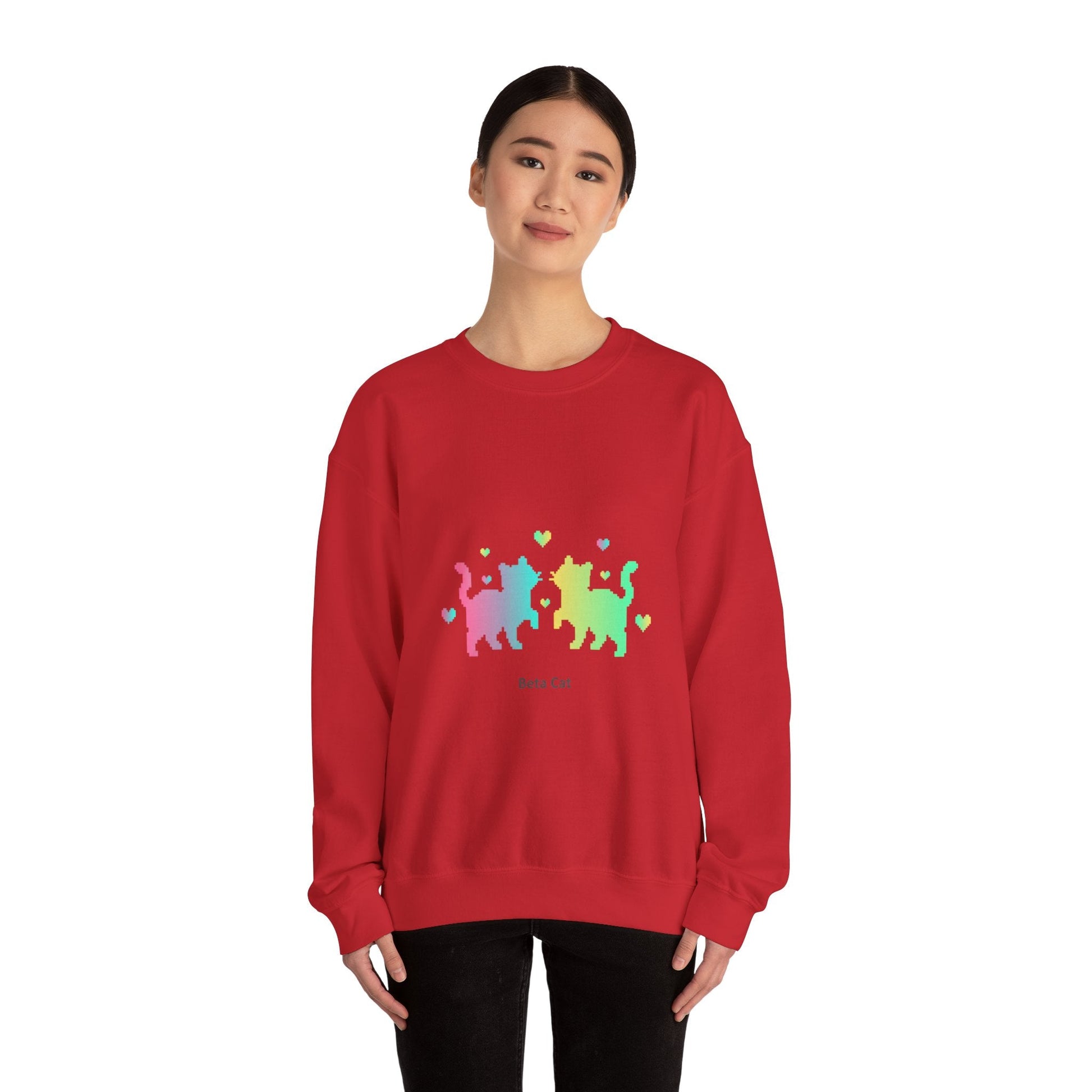 Pixel Pet Cats Sweatshirt | pixel pet nostalgia, 8 - bit device - FloofChonk