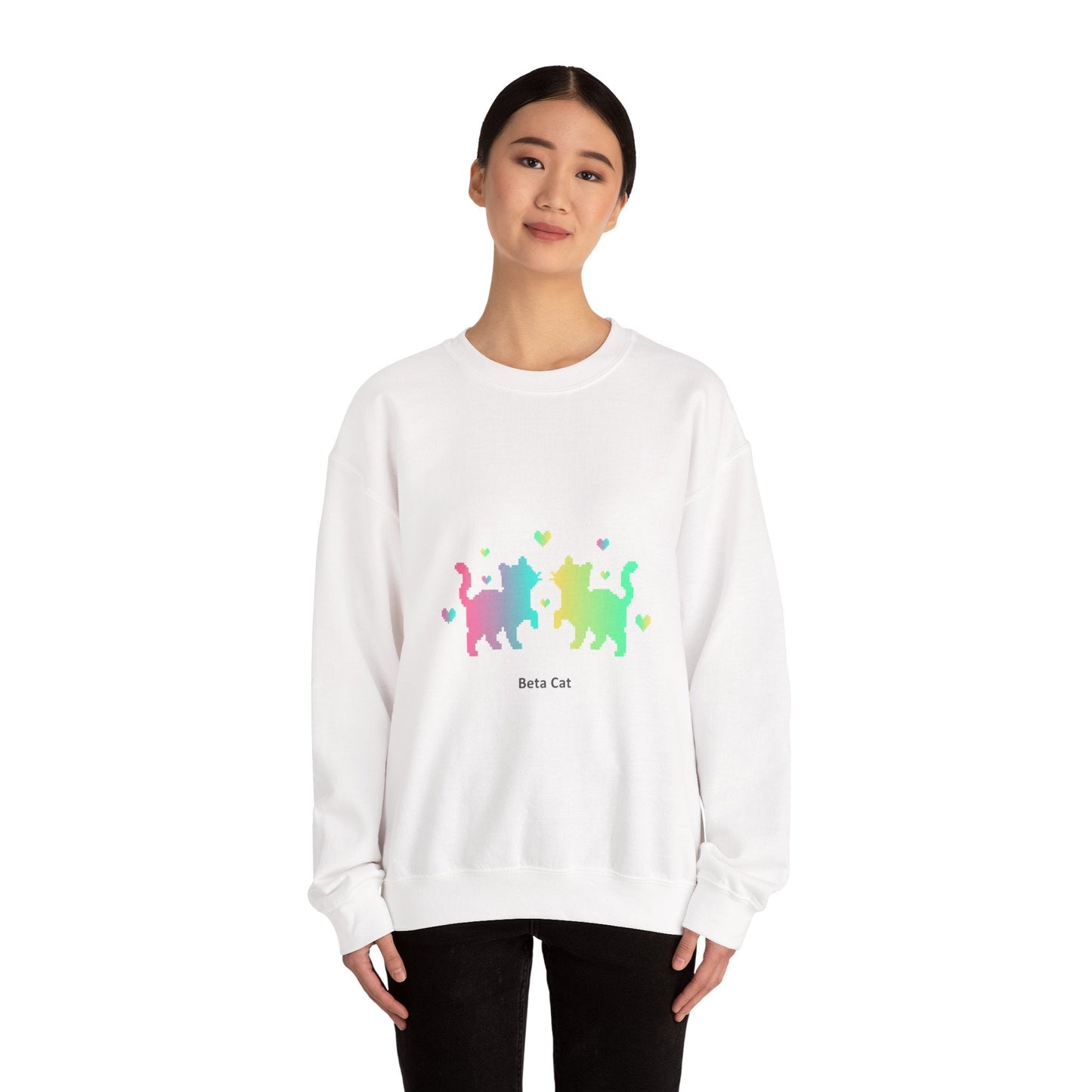 Pixel Pet Cats Sweatshirt | pixel pet nostalgia, 8 - bit device - FloofChonk