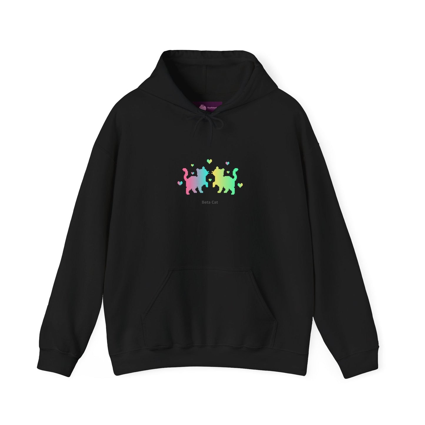 Pixel Pets trio hoodie | Pixel Pet Nostalgia, 8 - bit device art - FloofChonk