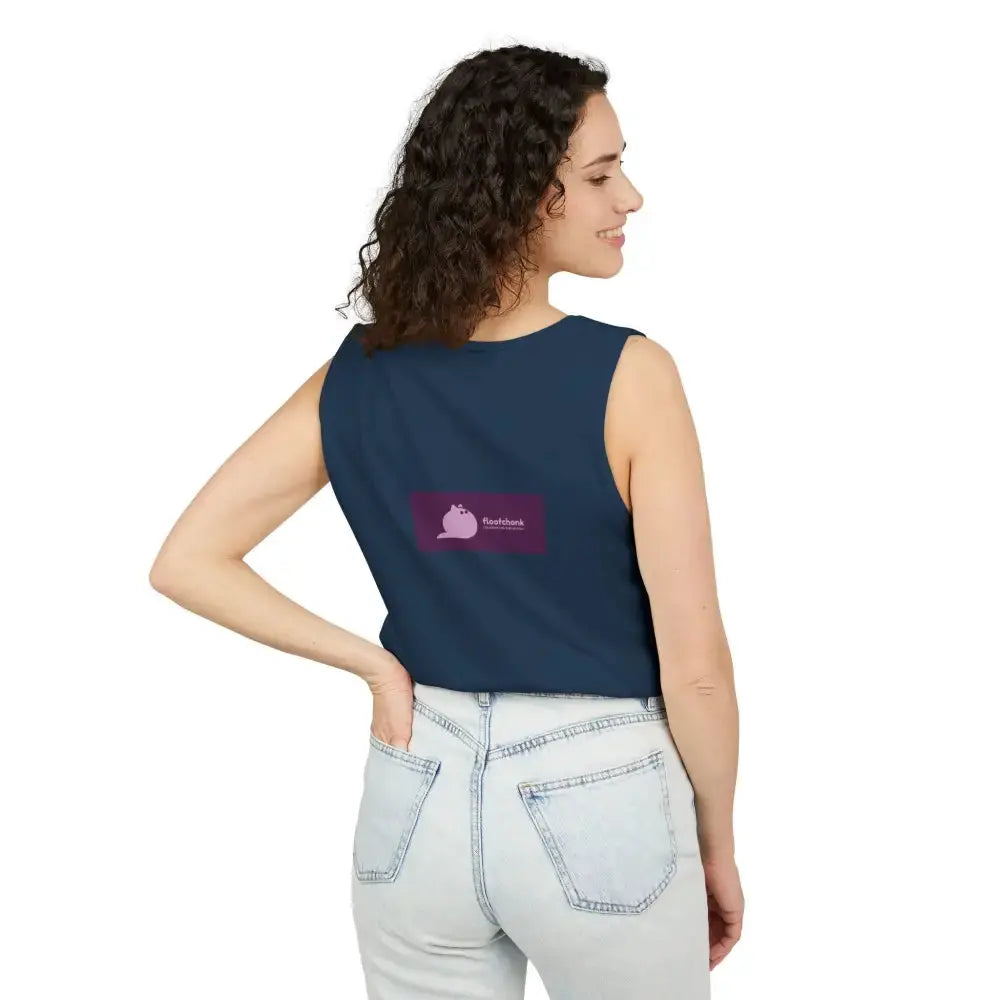 Playful Cat Graphic Tank Top for Summer - Tank Top