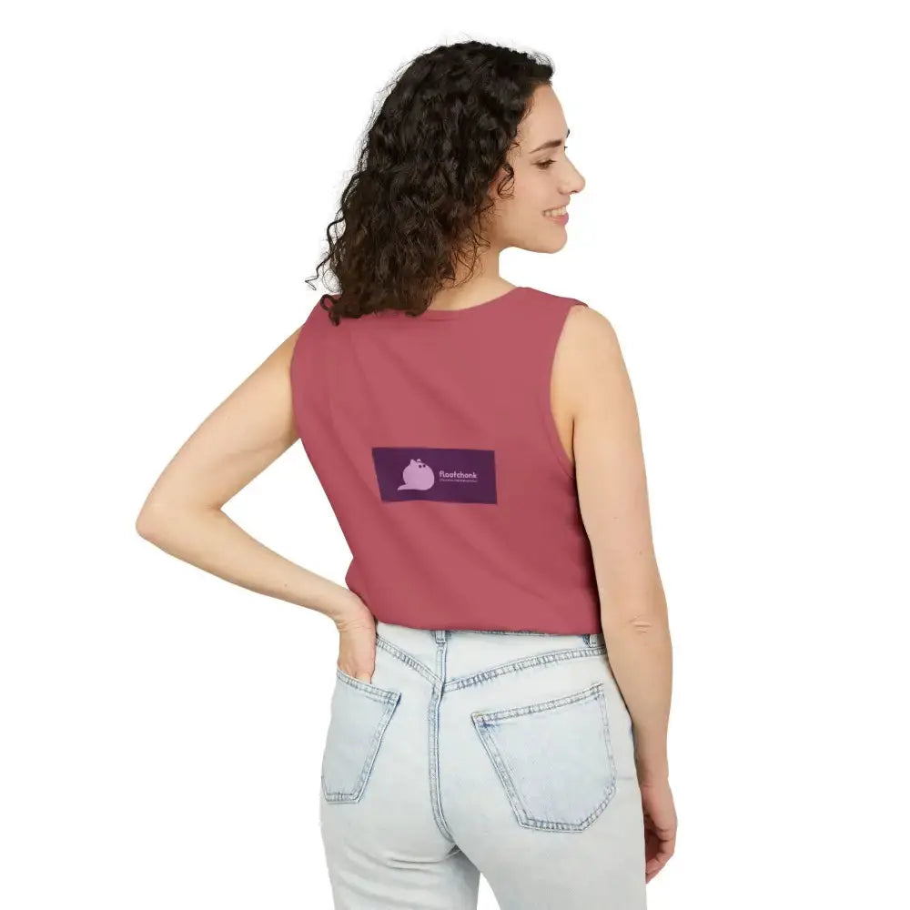 Playful Cat Graphic Tank Top for Summer - Tank Top