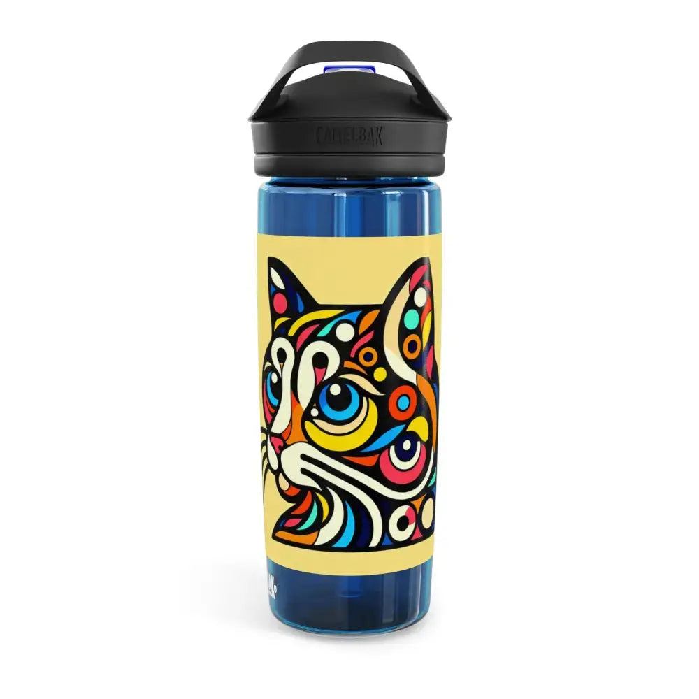 Pop Art Cat Water Bottle - 20oz/25oz CamelBak Eddy® - 20oz / Oxford Blue - Mug