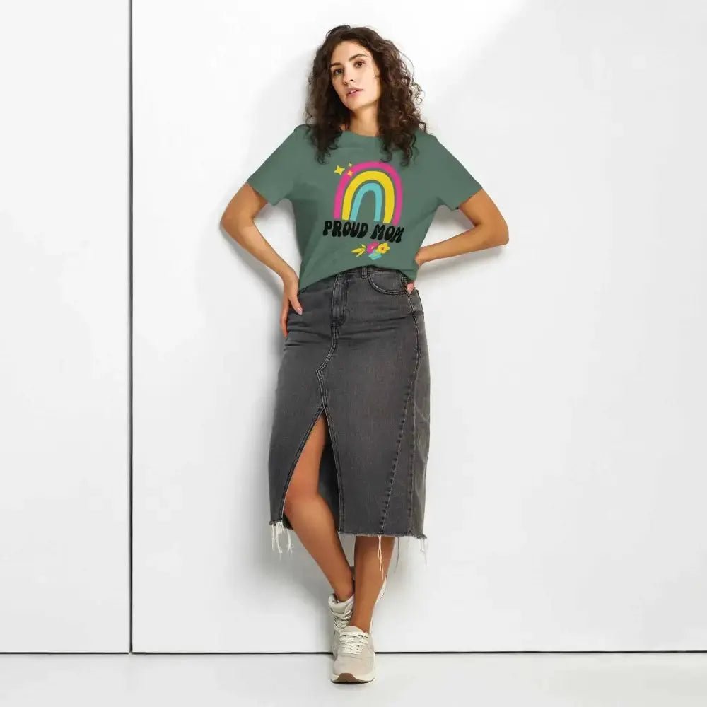 Proud Mom Women’s organic ribbed neck t-shirt - FloofChonk