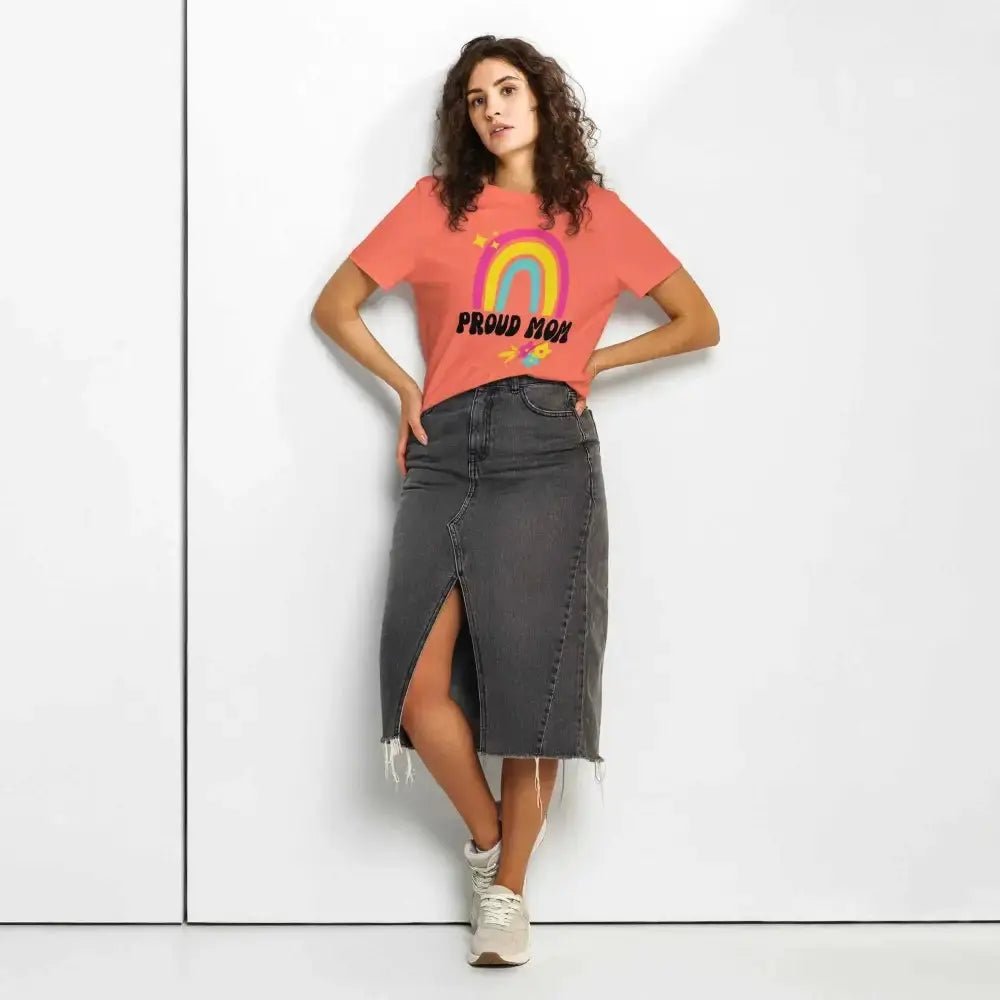 Proud Mom Women’s organic ribbed neck t-shirt - FloofChonk