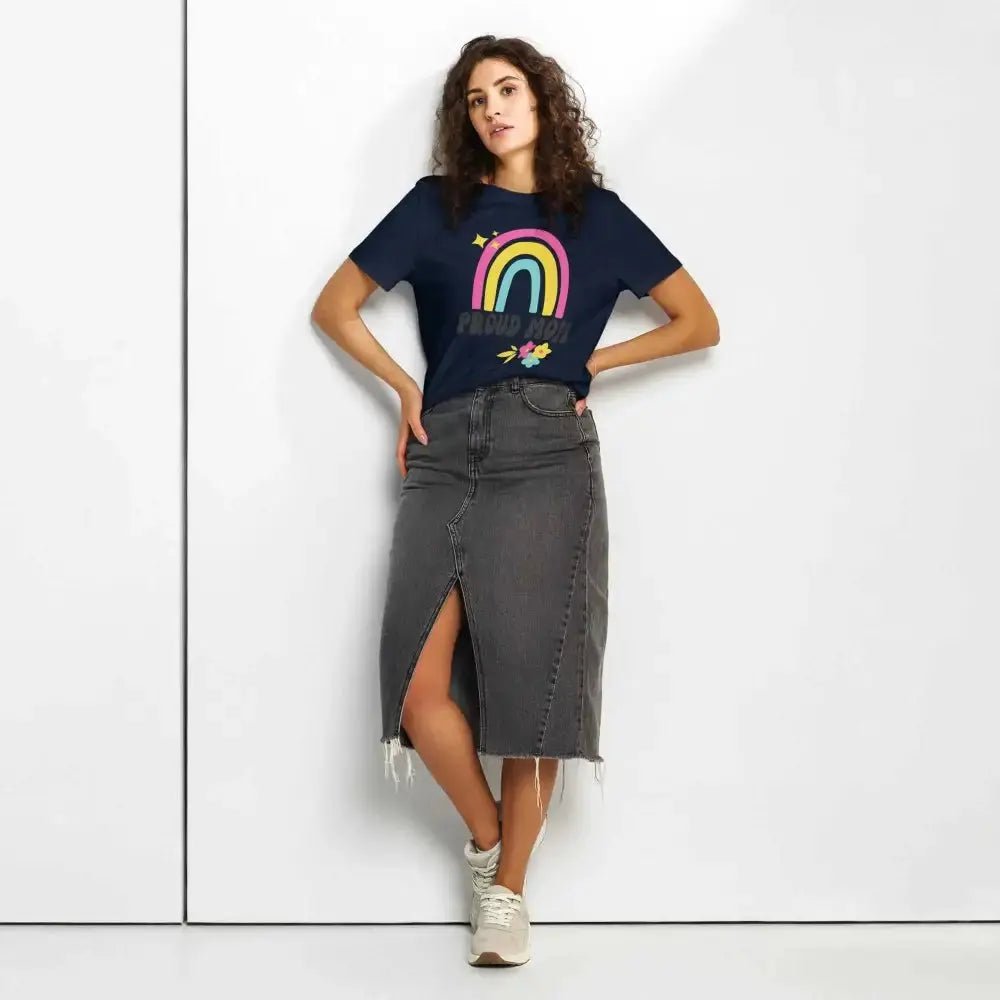 Proud Mom Women’s organic ribbed neck t-shirt - FloofChonk