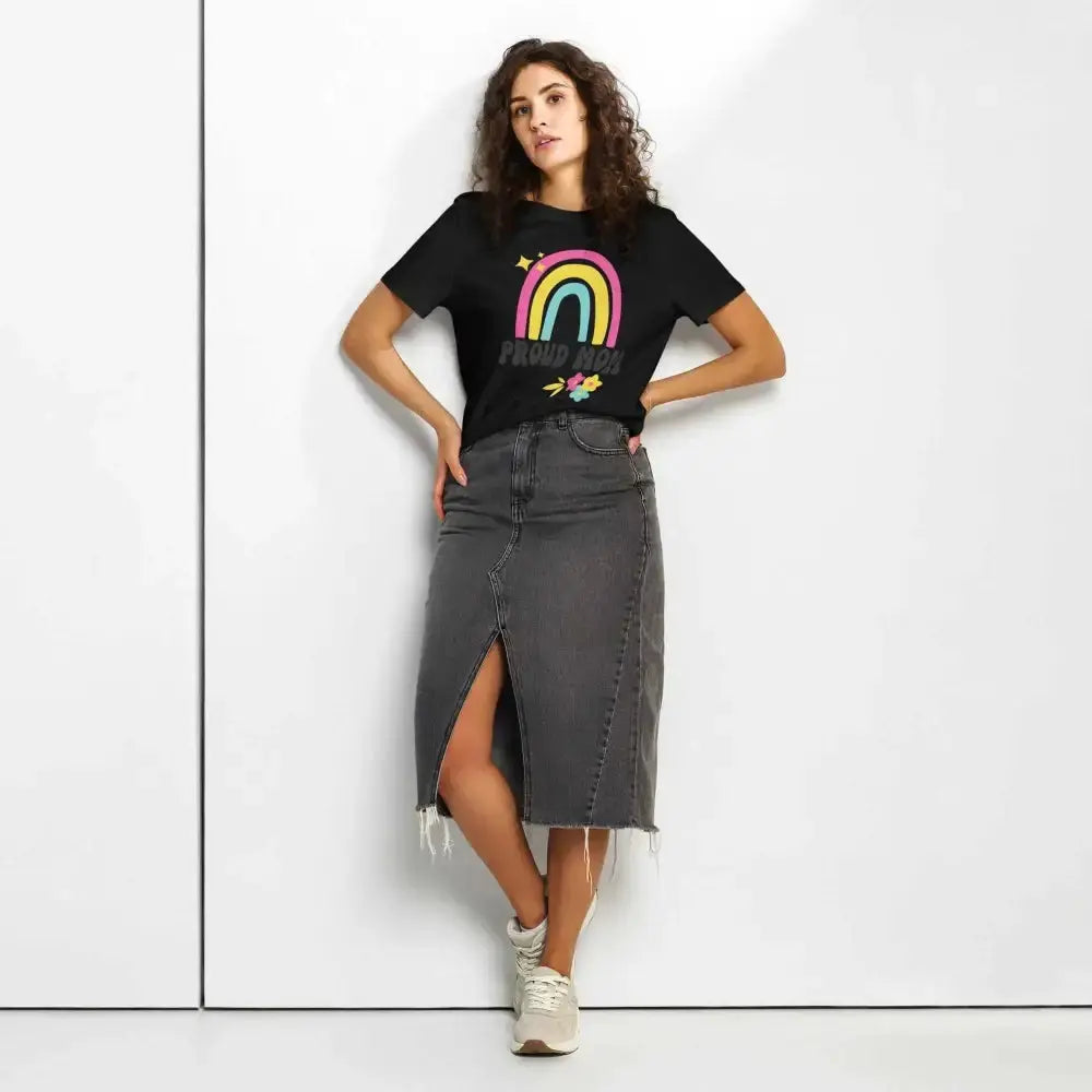 Proud Mom Women’s organic ribbed neck t-shirt - FloofChonk