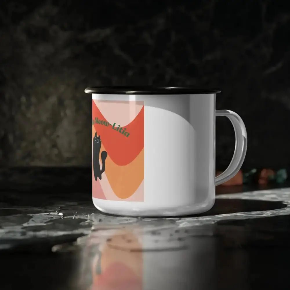Rainbow Cat Enamel Camp Cup - FloofChonk