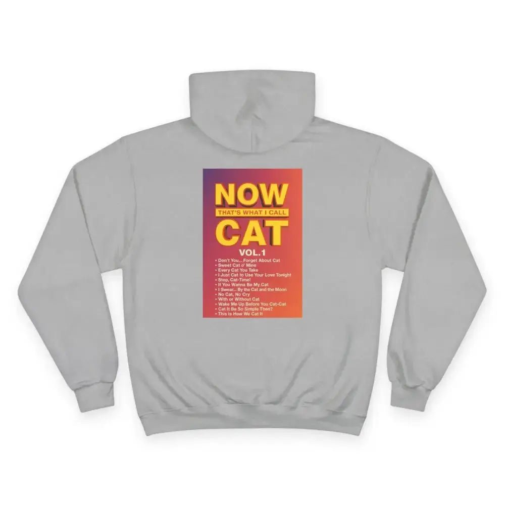 Retro Cat Lover Champion Hoodie - Now That's What I Call Cat Volume 1 - FloofChonk