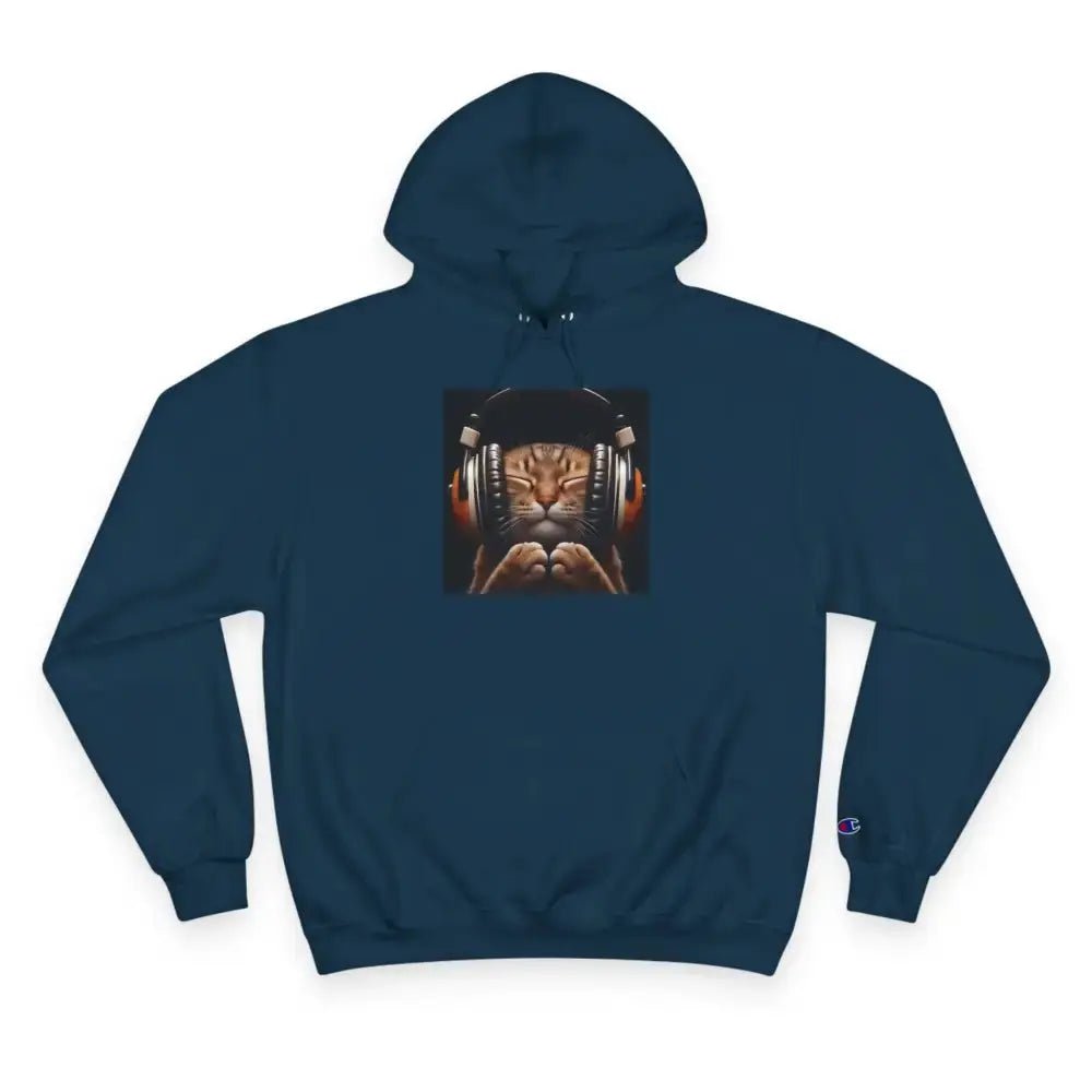 Retro Cat Lover Champion Hoodie - Now That's What I Call Cat Volume 1 - FloofChonk