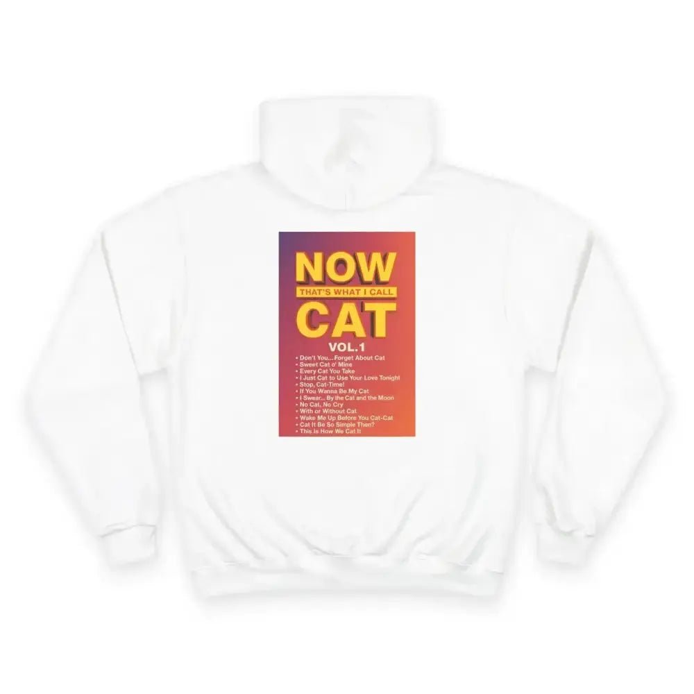 Retro Cat Lover Champion Hoodie - Now That's What I Call Cat Volume 1 - FloofChonk