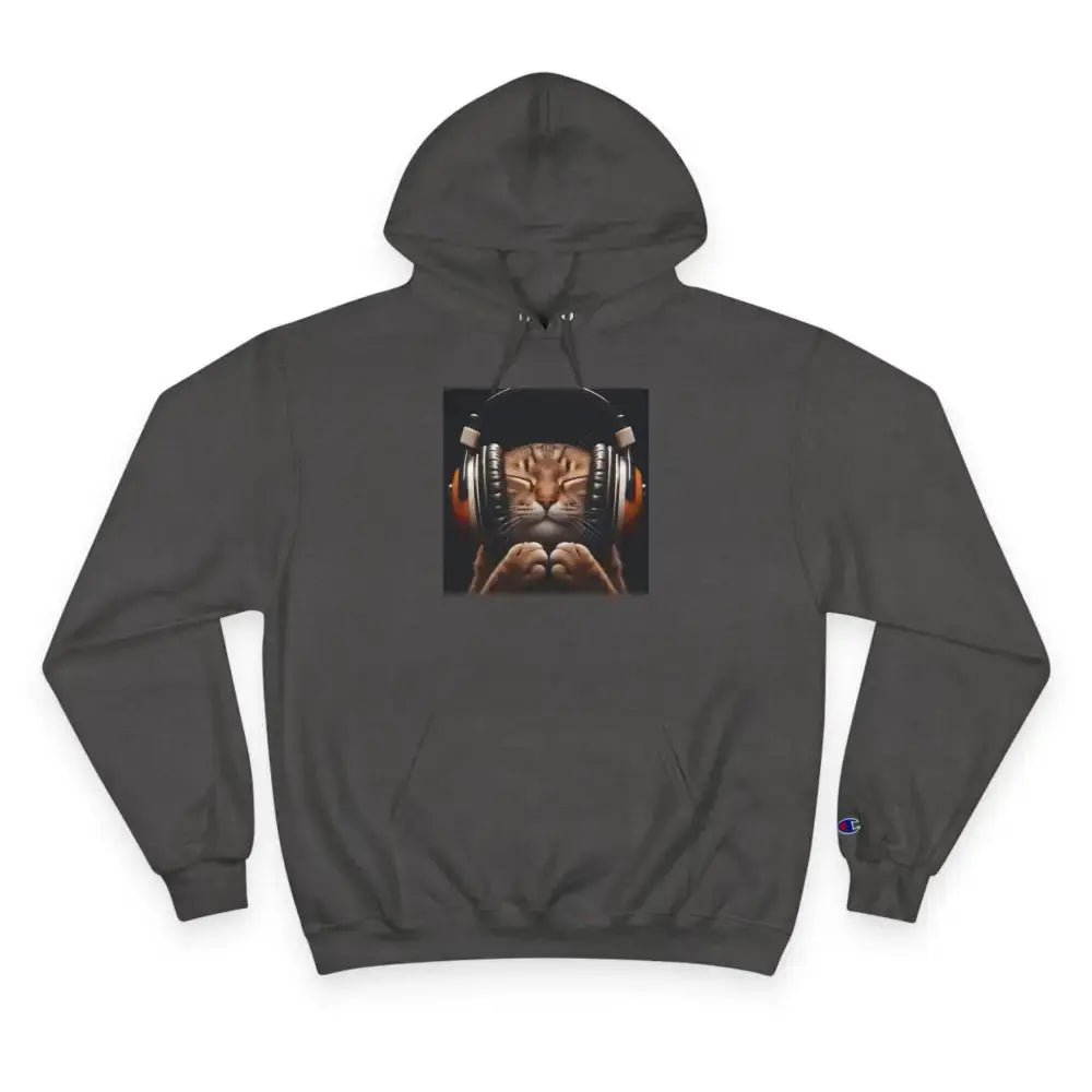Retro Cat Lover Champion Hoodie - Now That's What I Call Cat Volume 1 - FloofChonk