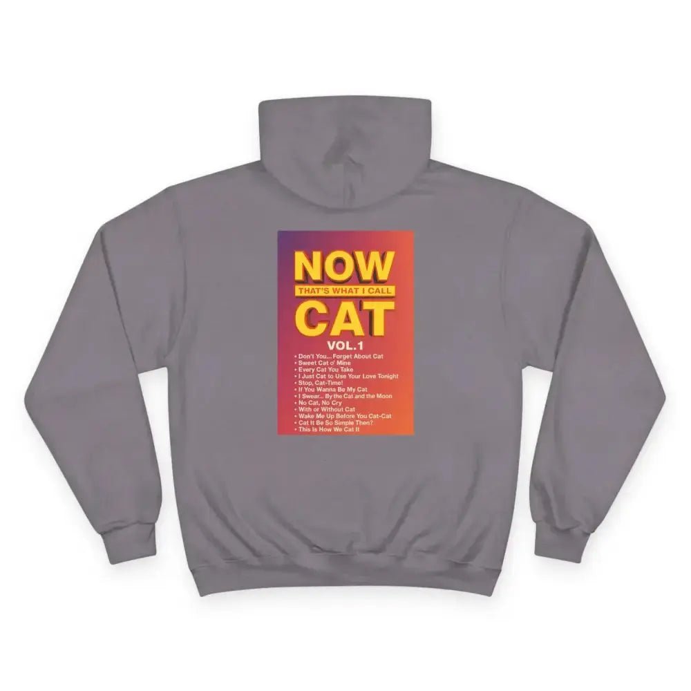 Retro Cat Lover Champion Hoodie - Now That's What I Call Cat Volume 1 - FloofChonk