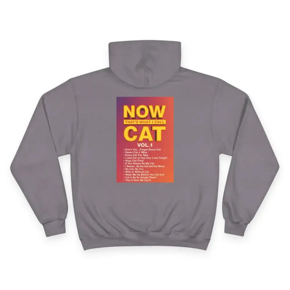 Retro Cat Lover Champion Hoodie - Now That’s What I Call Cat Volume 1 - Hoodie
