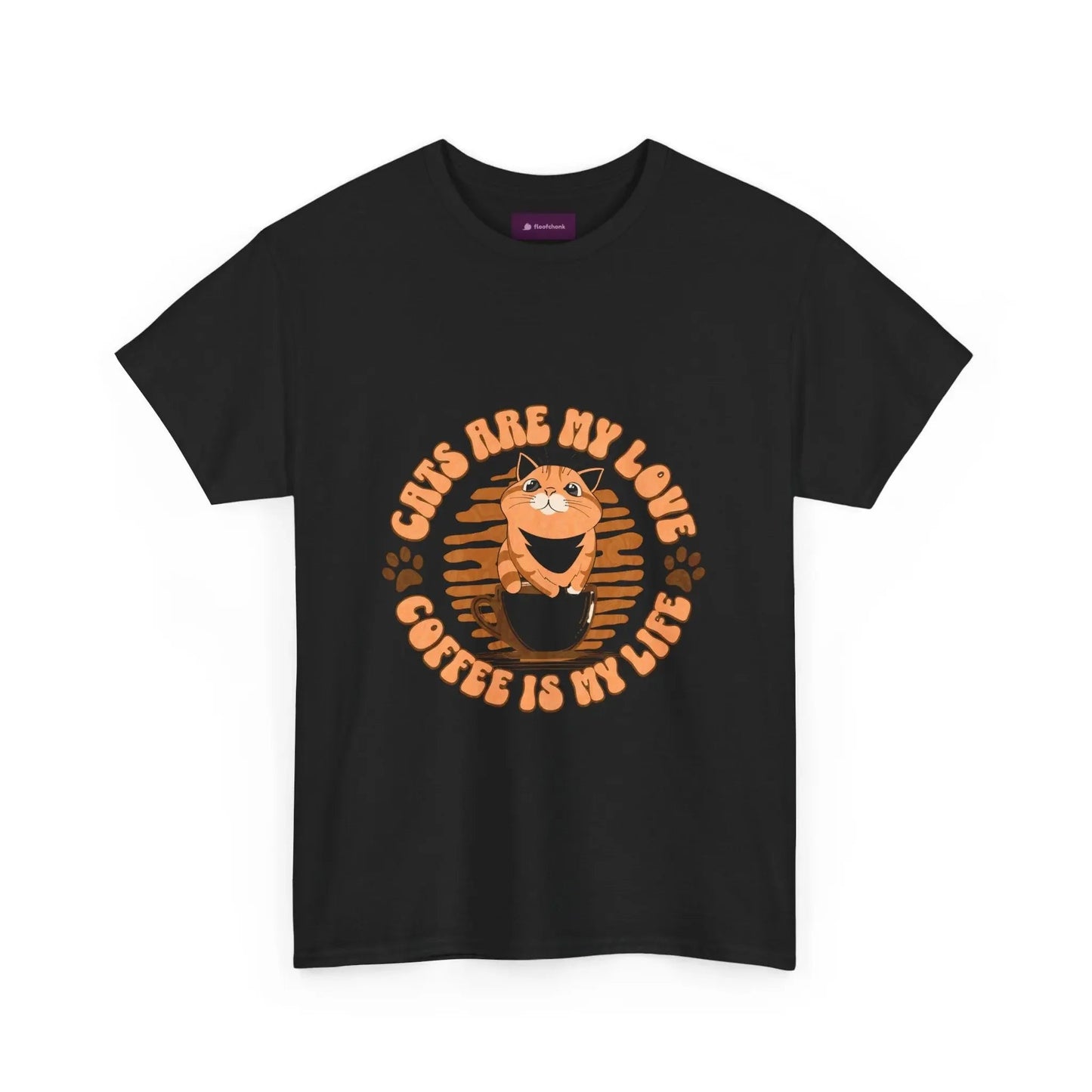 Retro Coffee Tee, Funny Cat Lover Shirt - FloofChonk