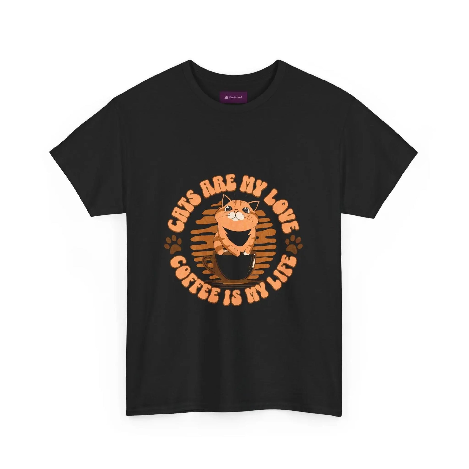 Retro Coffee Tee, Funny Cat Lover Shirt - FloofChonk