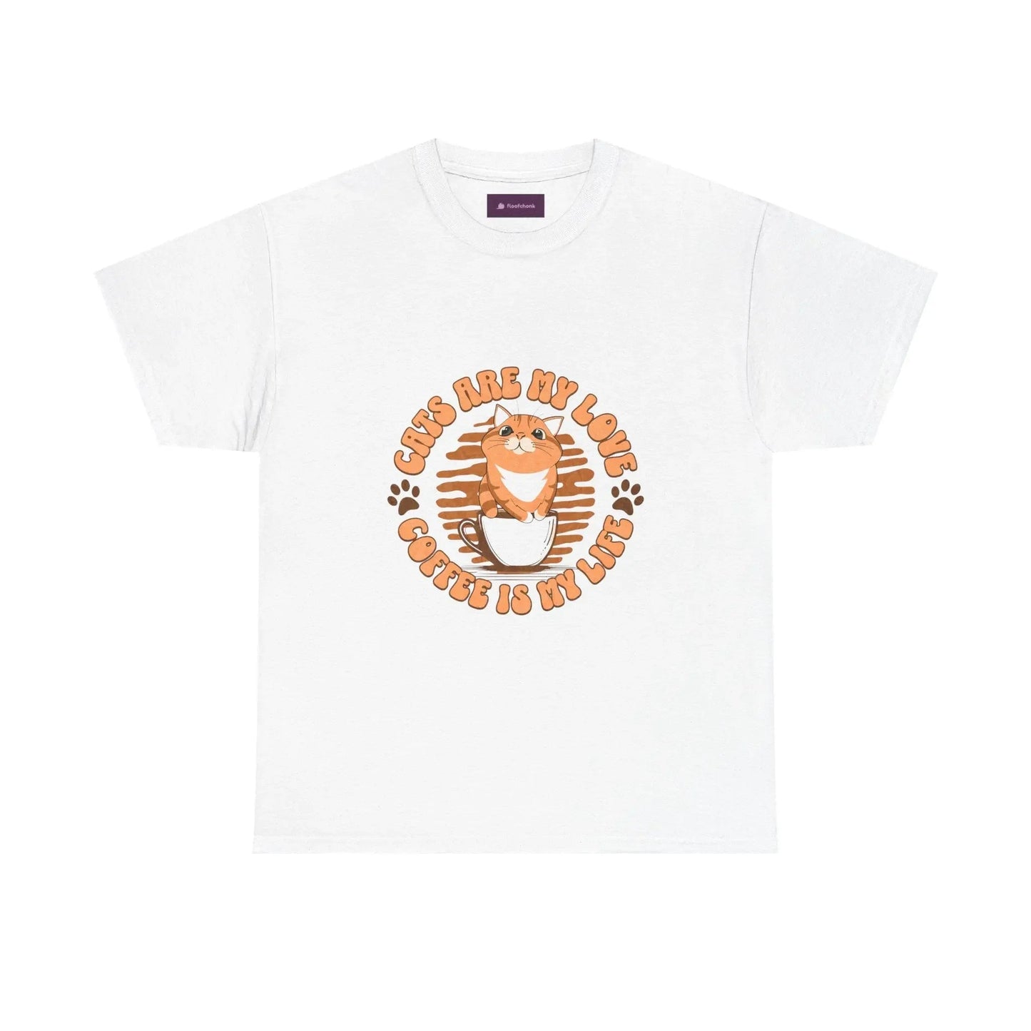 Retro Coffee Tee, Funny Cat Lover Shirt - FloofChonk