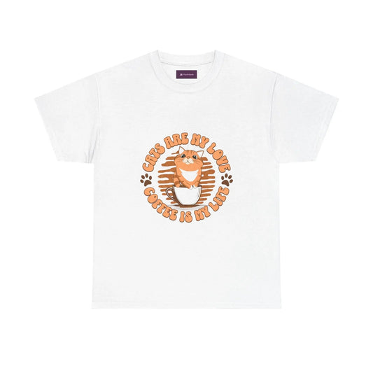 Retro Coffee Tee, Funny Cat Lover Shirt - FloofChonk