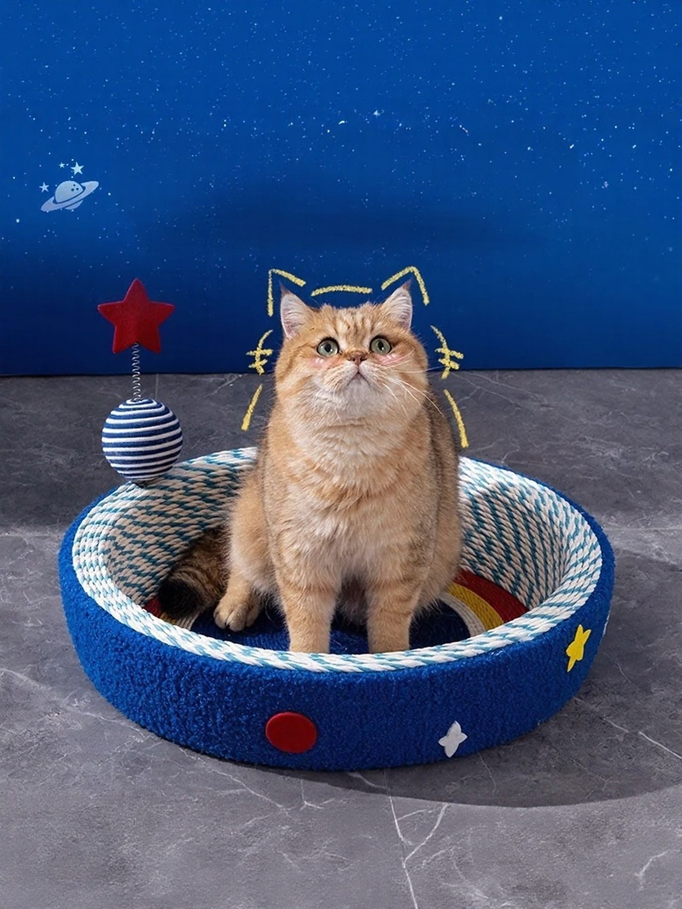 Round Cat Scratching Posts Pet Nest - FloofChonk