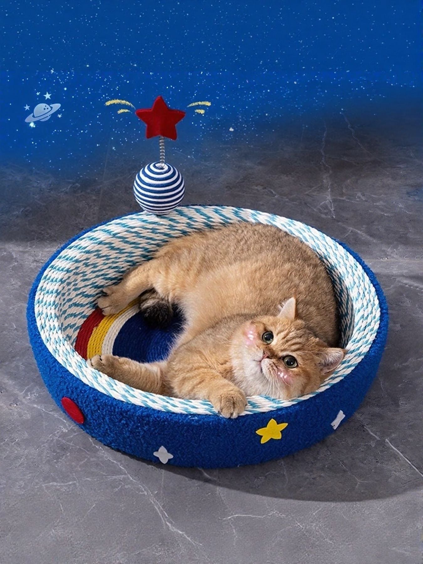 Round Cat Scratching Posts Pet Nest - FloofChonk