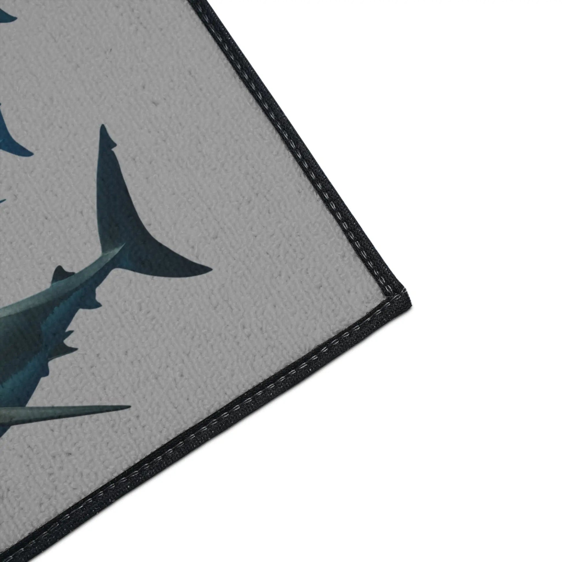 Shark School Heavy - Duty Floor Mat — Durable Ocean Shark Rug for Entryway, Garage, or Bathroom - FloofChonk