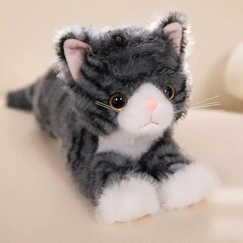 Simulation Cat Lying Style Doll Cute Plush Toy Ragdoll Home Ornaments - FloofChonk