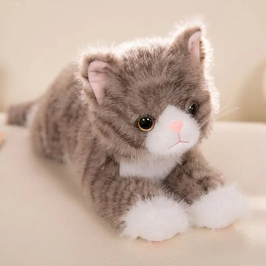 Simulation Cat Lying Style Doll Cute Plush Toy Ragdoll Home Ornaments - FloofChonk