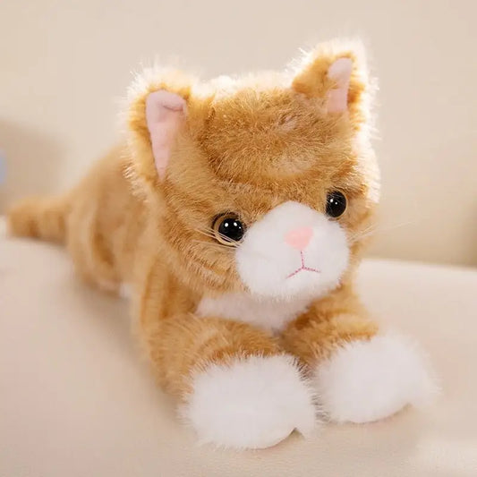 Simulation Cat Lying Style Doll Cute Plush Toy Ragdoll Home Ornaments - FloofChonk