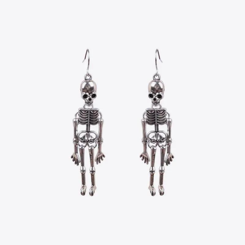 Skeleton Alloy Earrings - FloofChonk