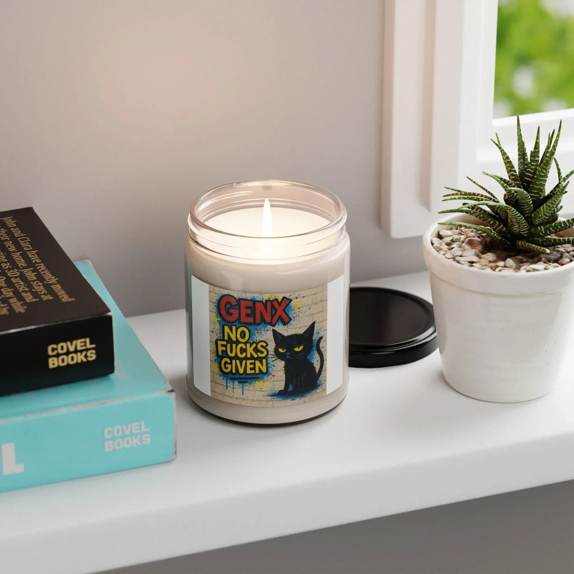 Soy Candle - No Fucks Given, Cat Lovers Gift - FloofChonk
