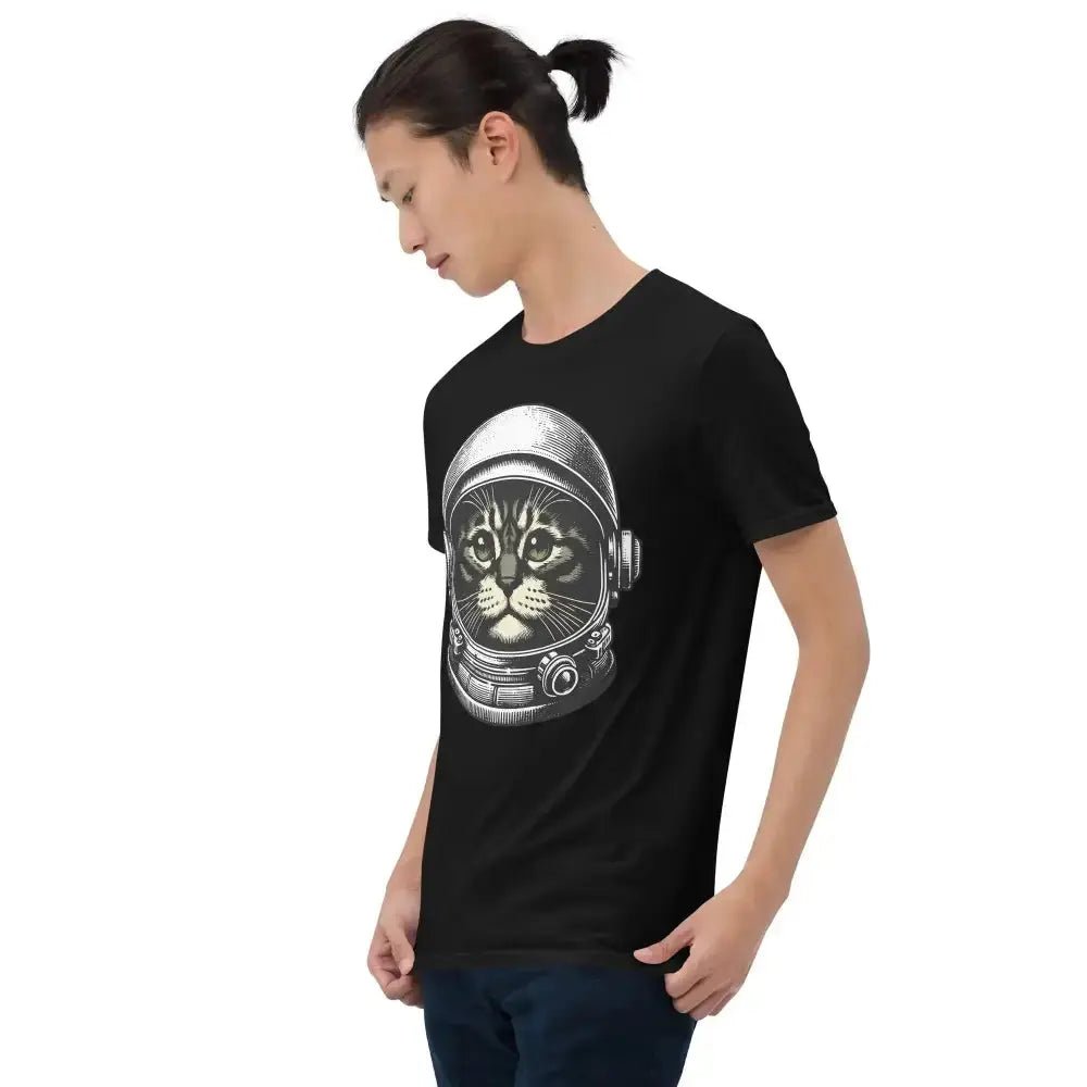 Space Cat Short - Sleeve Unisex T-Shirt - FloofChonk
