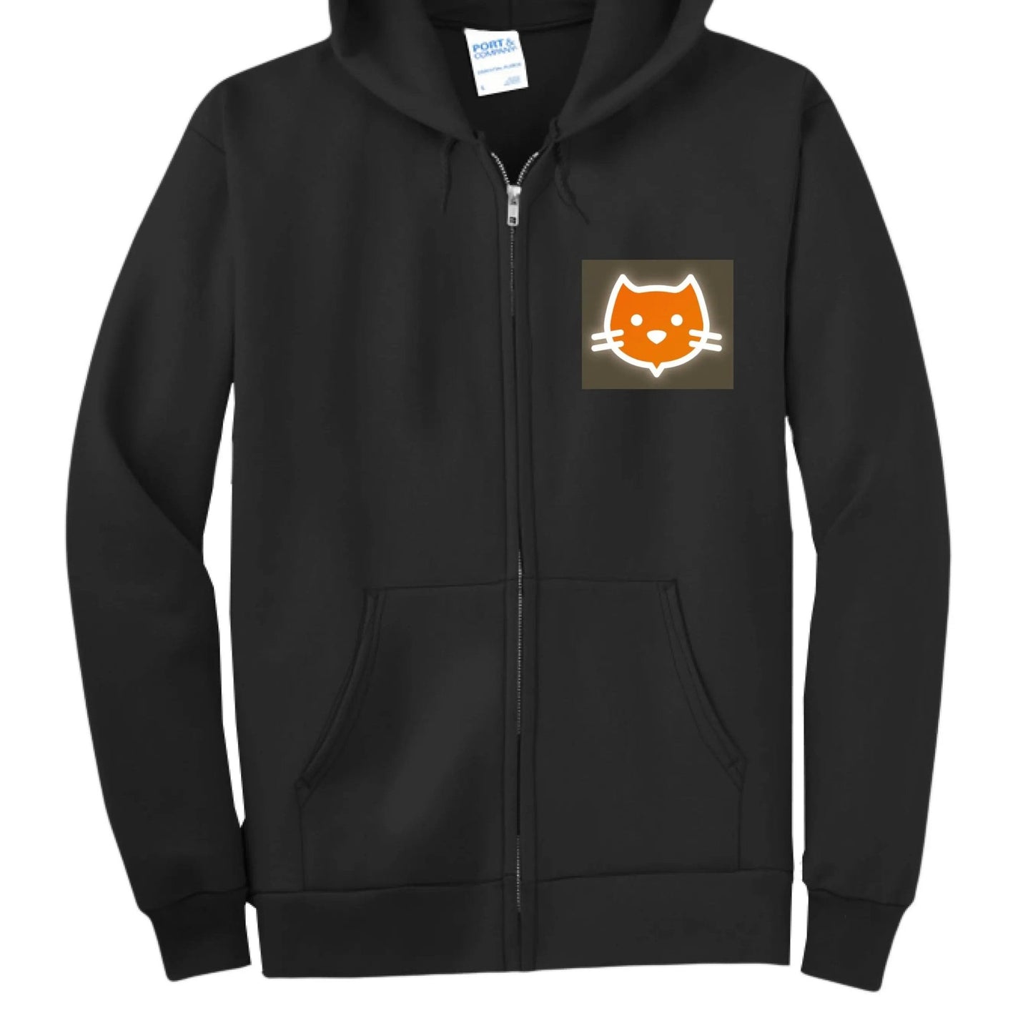 Sports Cat Big and Tall Full Zip Hoodie - FloofChonk