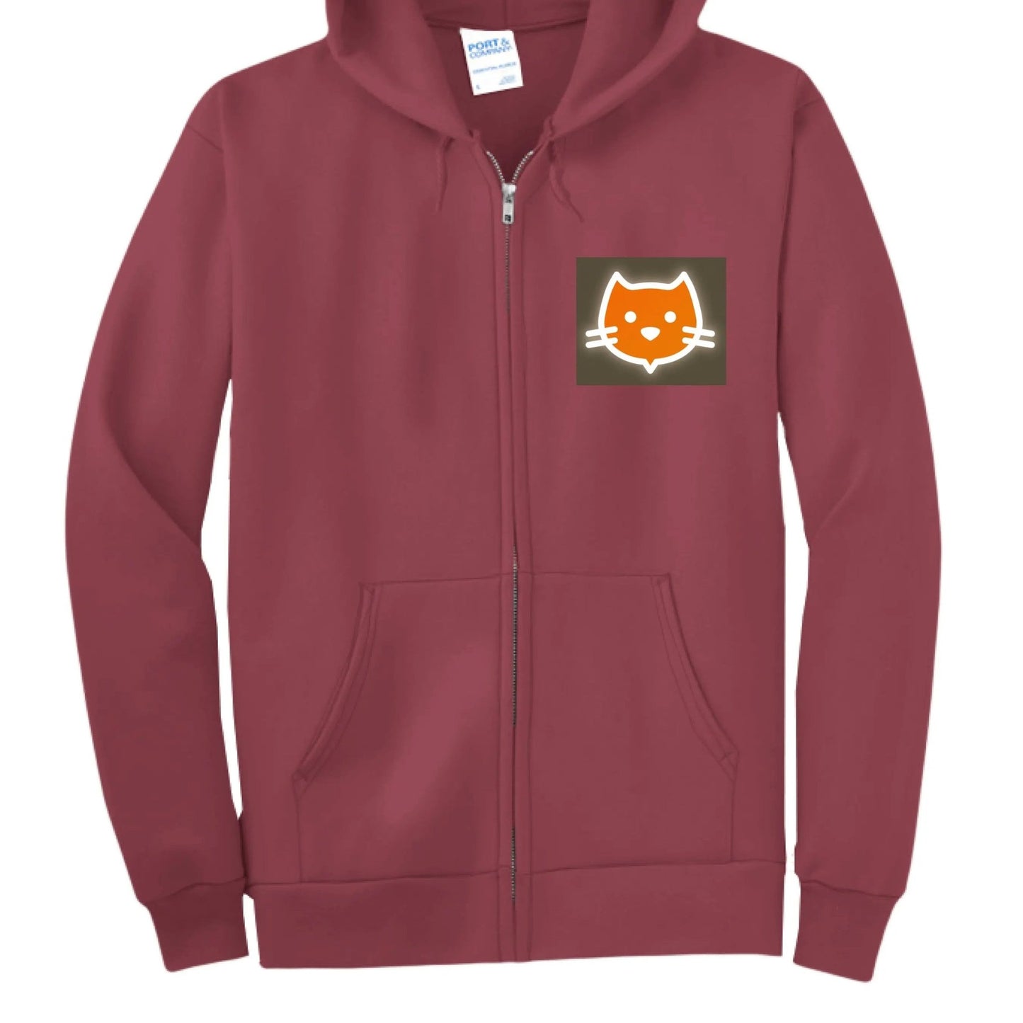 Sports Cat Big and Tall Full Zip Hoodie - FloofChonk
