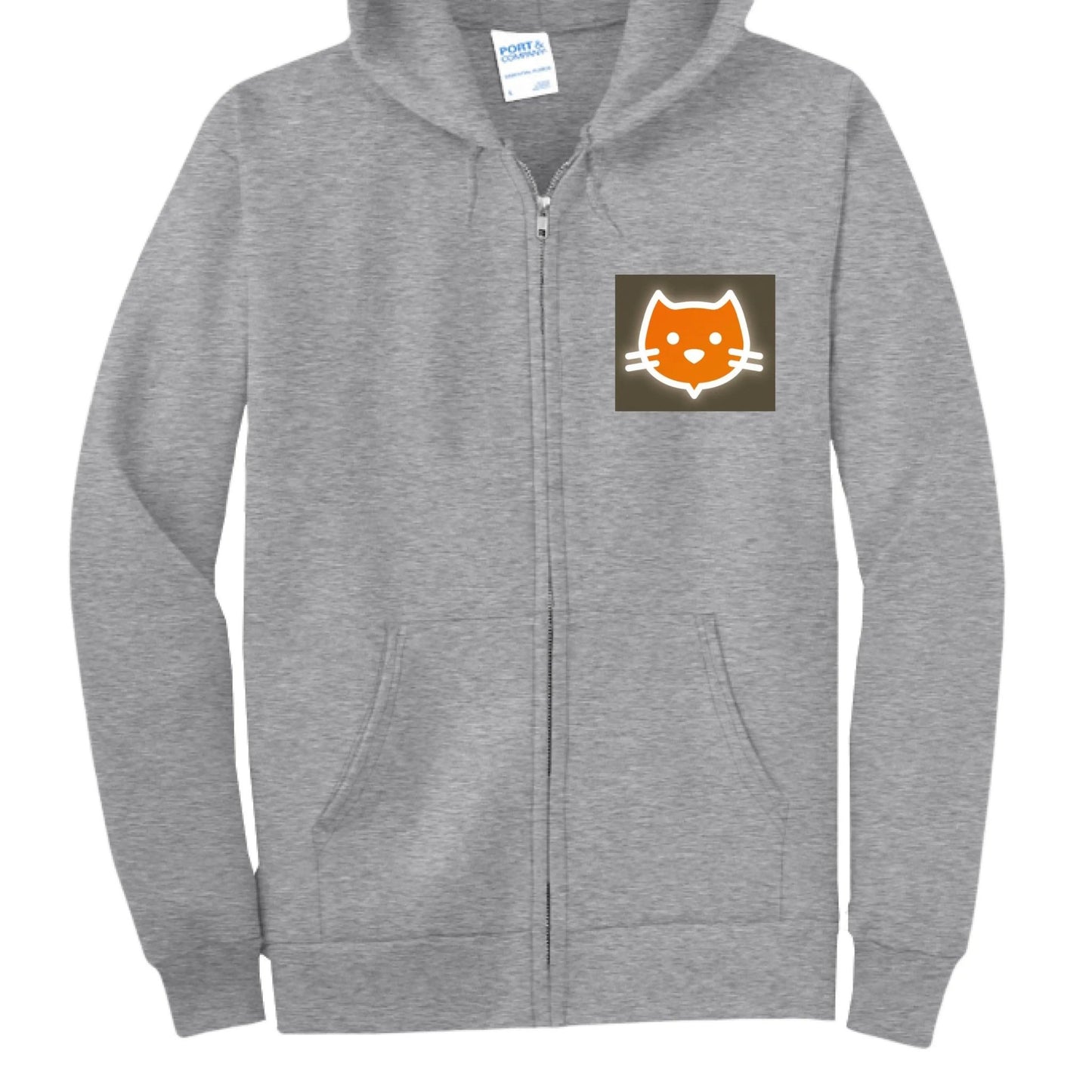 Sports Cat Big and Tall Full Zip Hoodie - FloofChonk