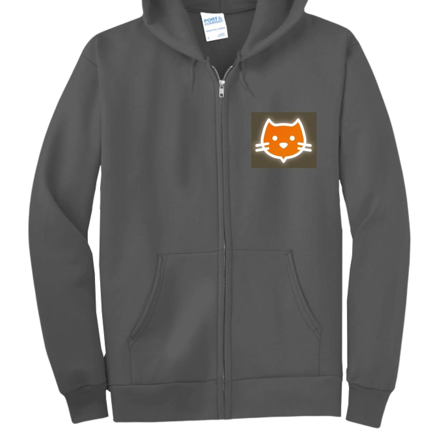 Sports Cat Big and Tall Full Zip Hoodie - FloofChonk