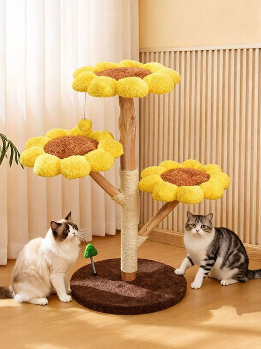 Sunflower Multi - Level Cat Tree & Condo - FloofChonk
