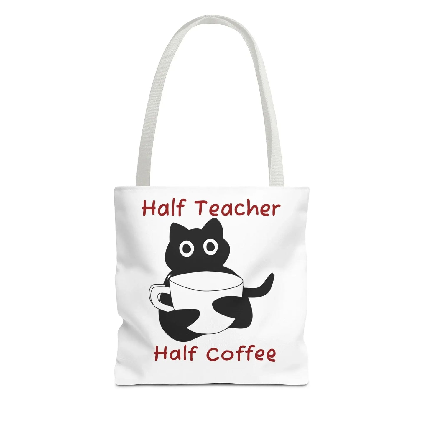 Teacher Tote Bag - Half Teacher Half Coffee - FloofChonk
