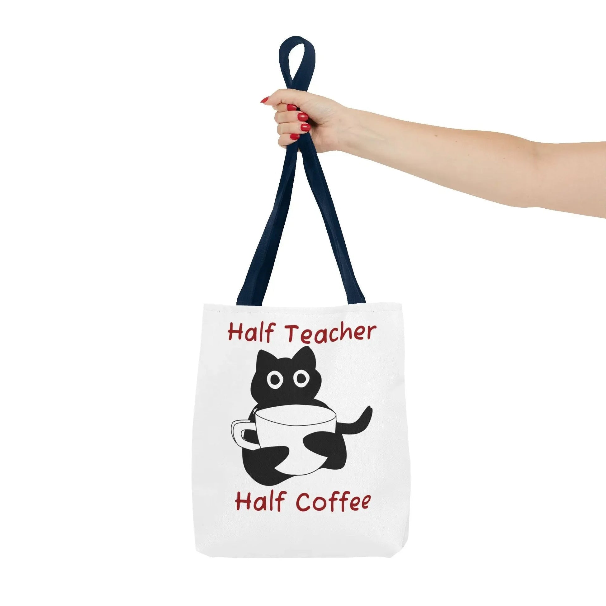 Teacher Tote Bag - Half Teacher Half Coffee - FloofChonk