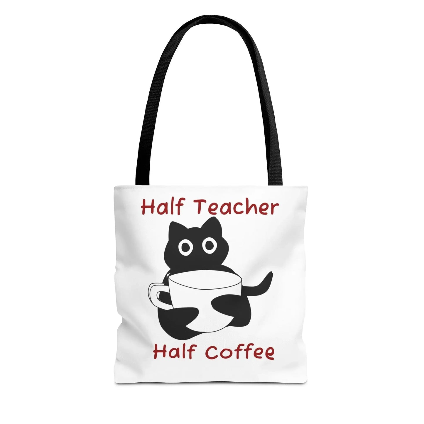 Teacher Tote Bag - Half Teacher Half Coffee - FloofChonk