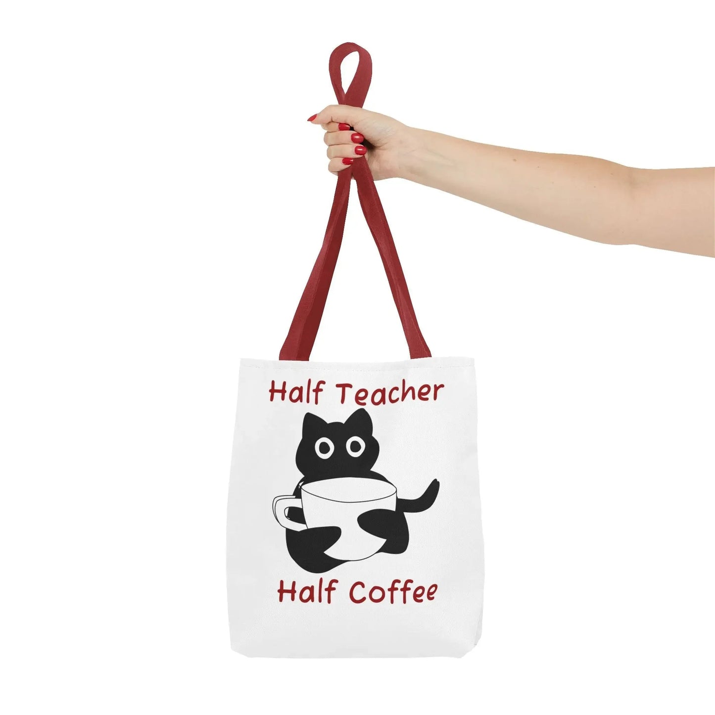 Teacher Tote Bag - Half Teacher Half Coffee - FloofChonk