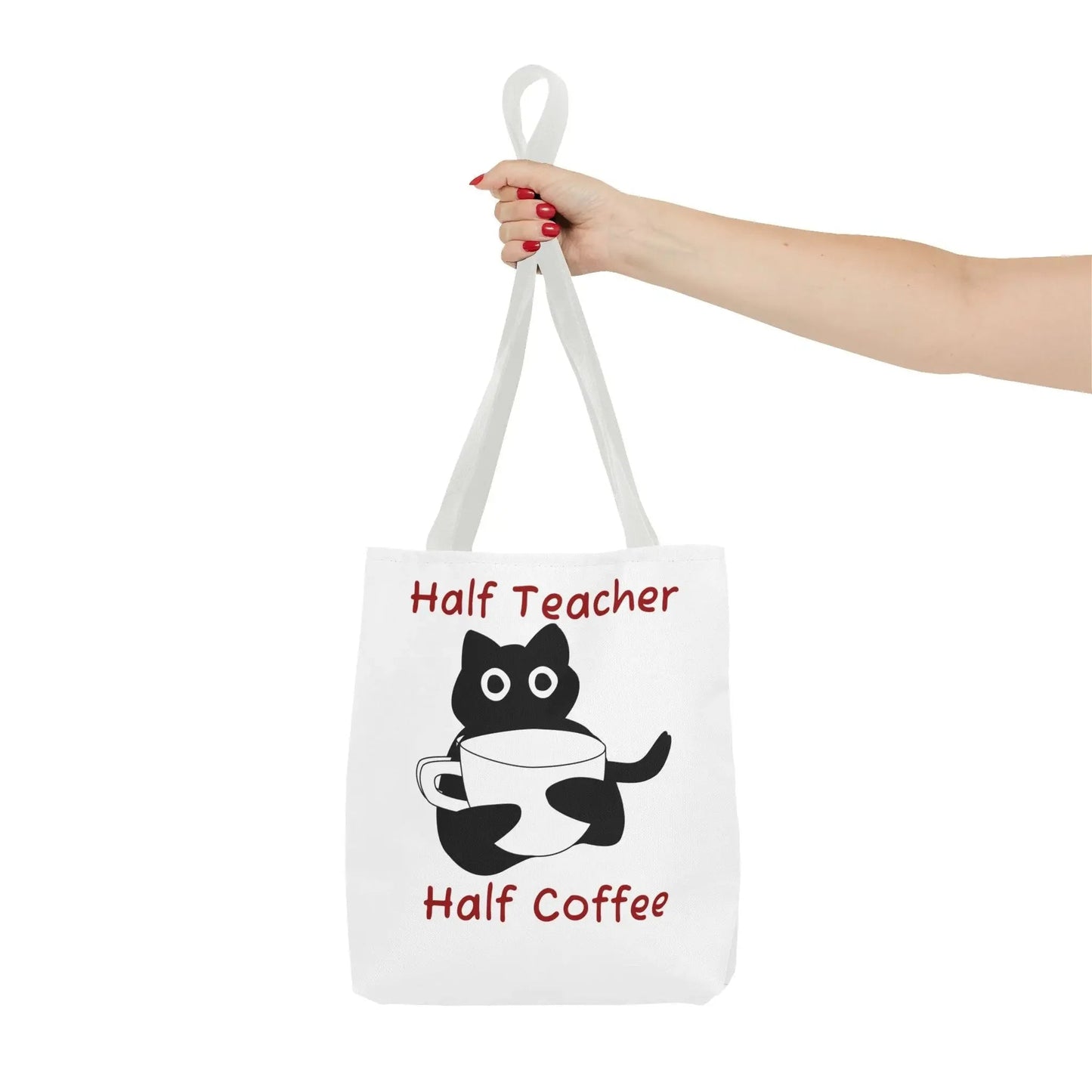 Teacher Tote Bag - Half Teacher Half Coffee - FloofChonk