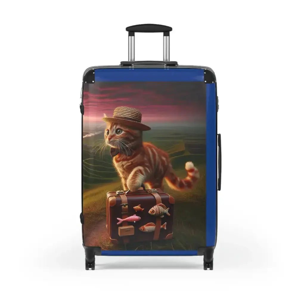 Travel Cat Suitcase, Cute Cat Luggage, Pet Lover's Travel Bag - FloofChonk