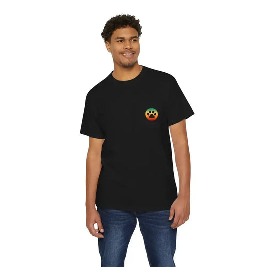 Unisex Heavy Cotton Pocket Tee with ’Resist Right Meow’ - T-Shirt