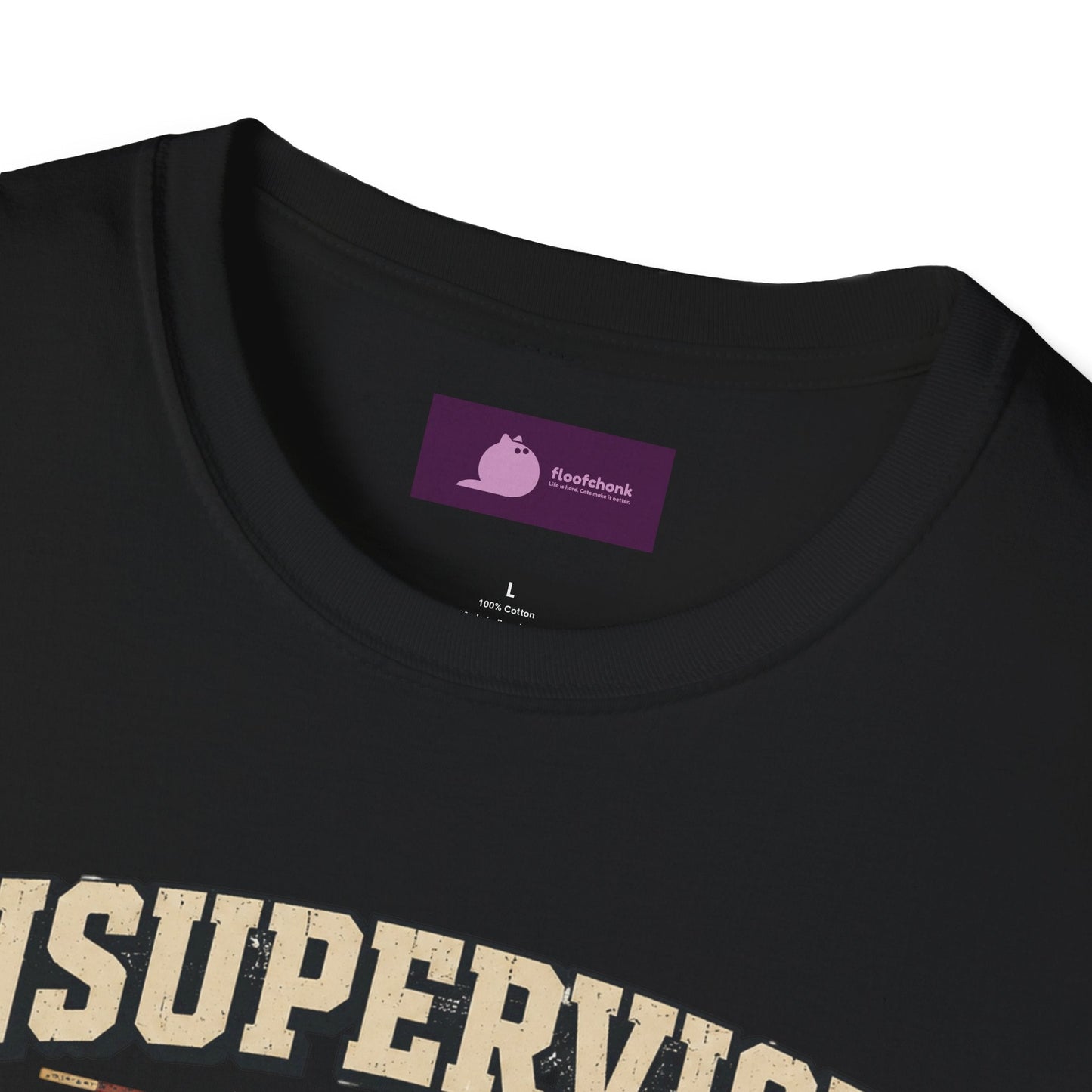 Unsupervised and Thriving Cat T-Shirt — Funny Black Cat Retro Graphic Tee - FloofChonk