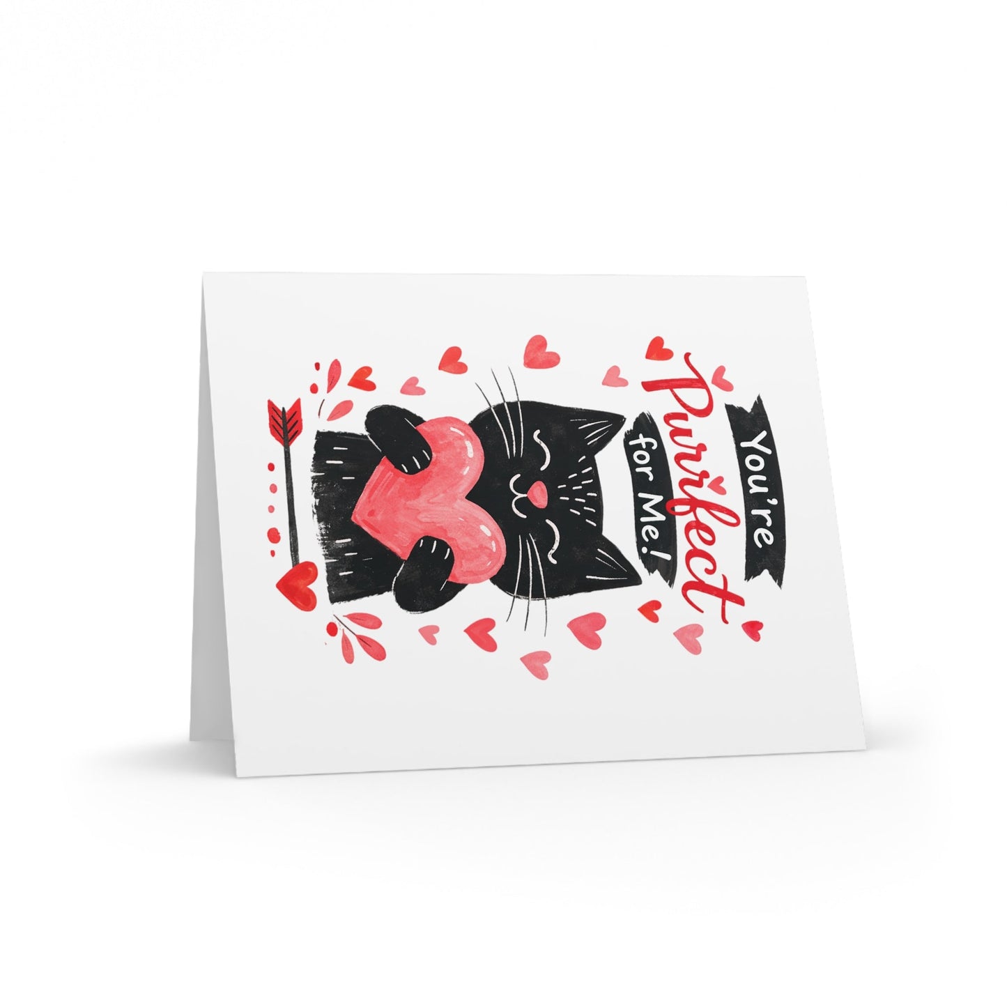 Valentine Cat Greeting Cards — “You’re Purrfect for Me” Love Card Set (8/16/24) - FloofChonk