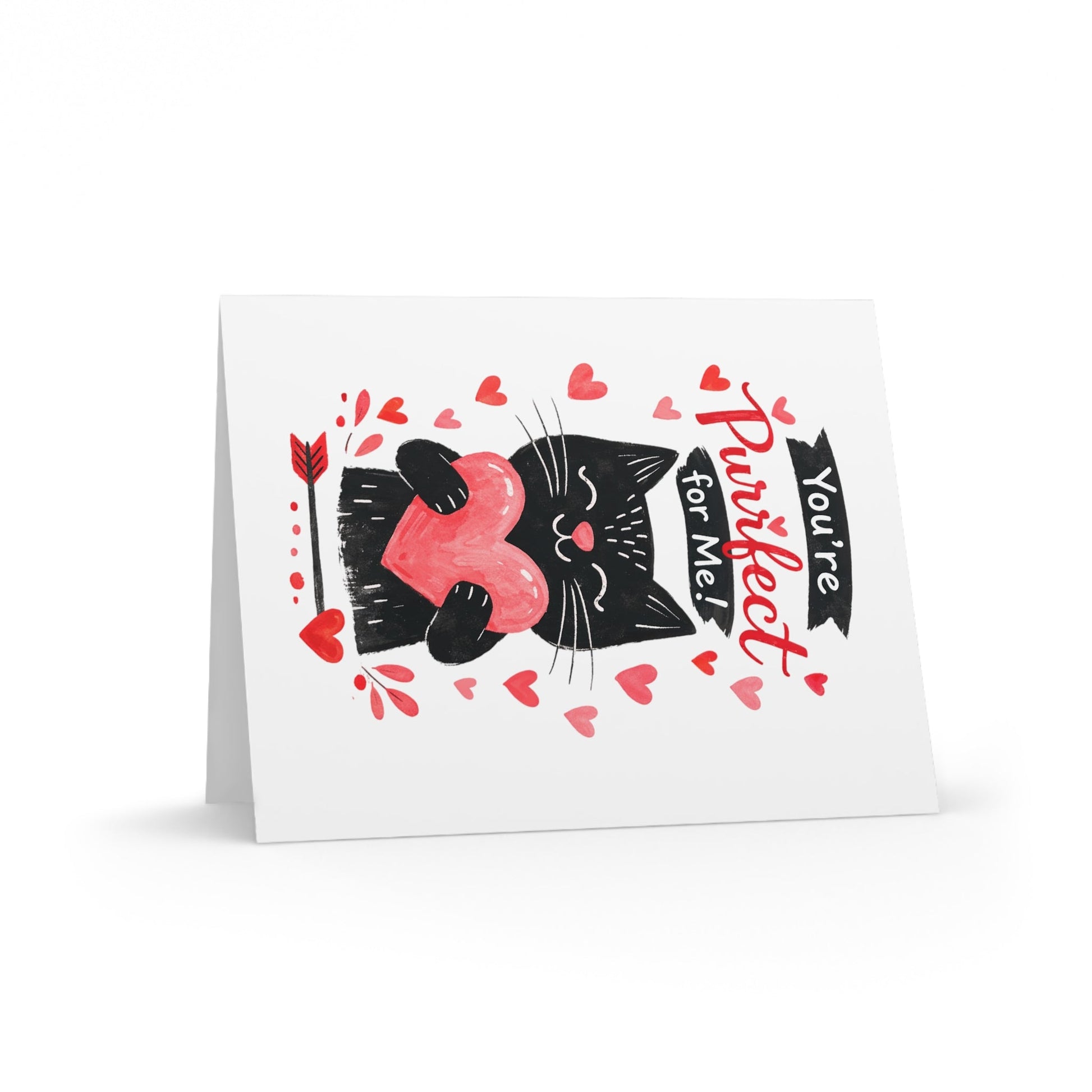 Valentine Cat Greeting Cards — “You’re Purrfect for Me” Love Card Set (8/16/24) - FloofChonk