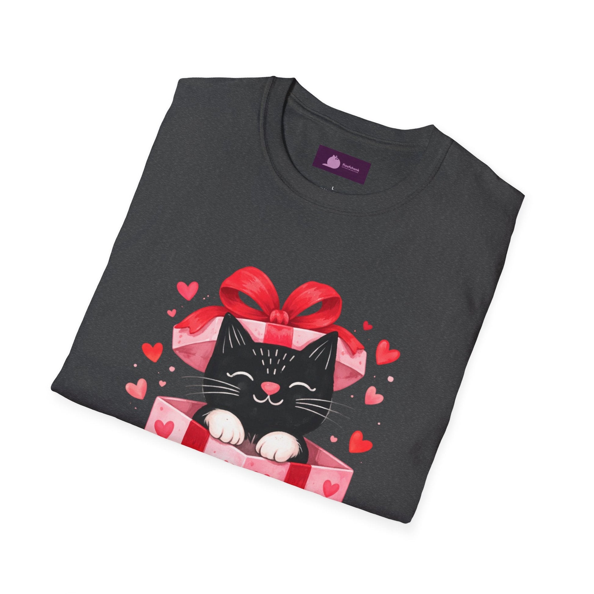 Valentine Kitty Gift Box T-Shirt - FloofChonk