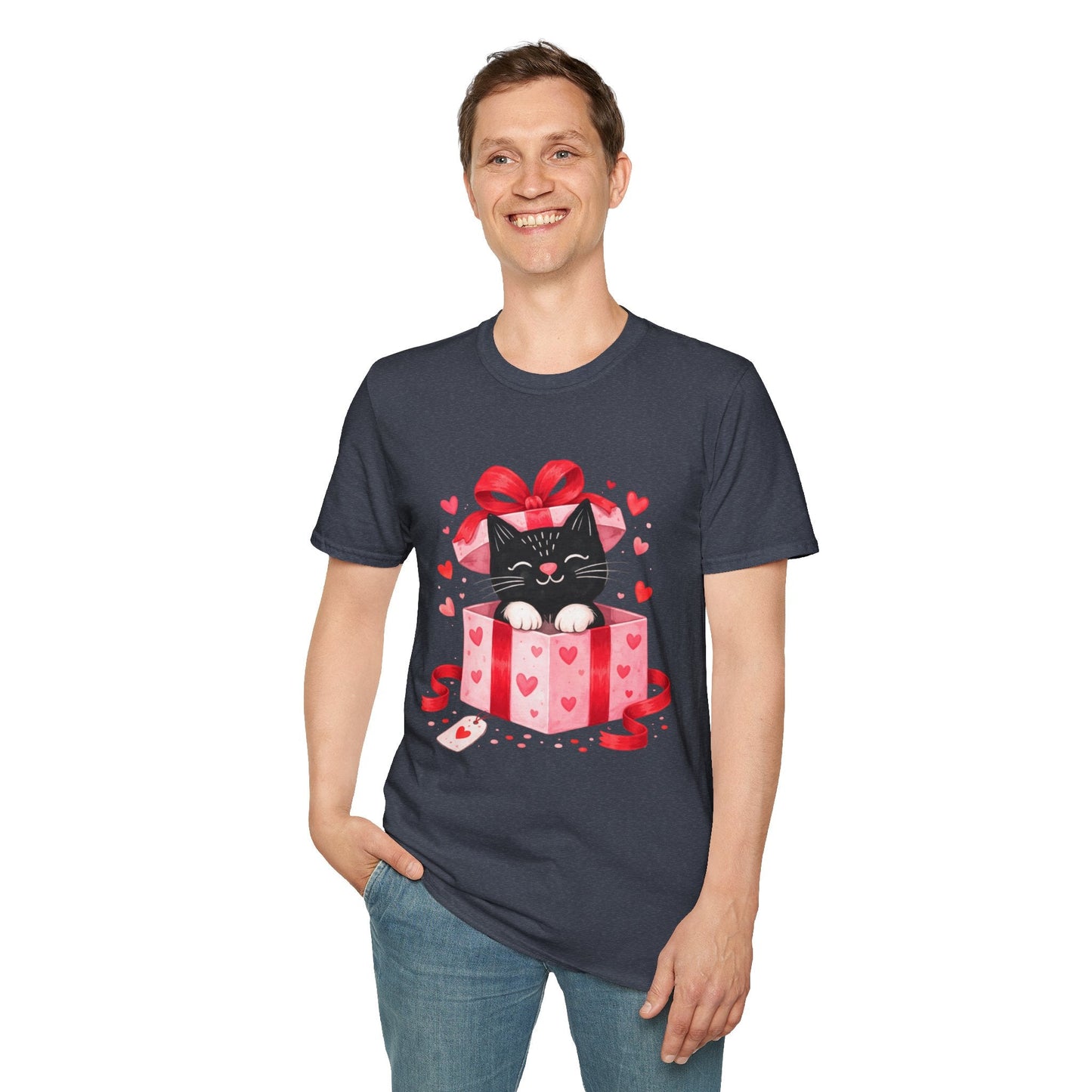 Valentine Kitty Gift Box T-Shirt - FloofChonk
