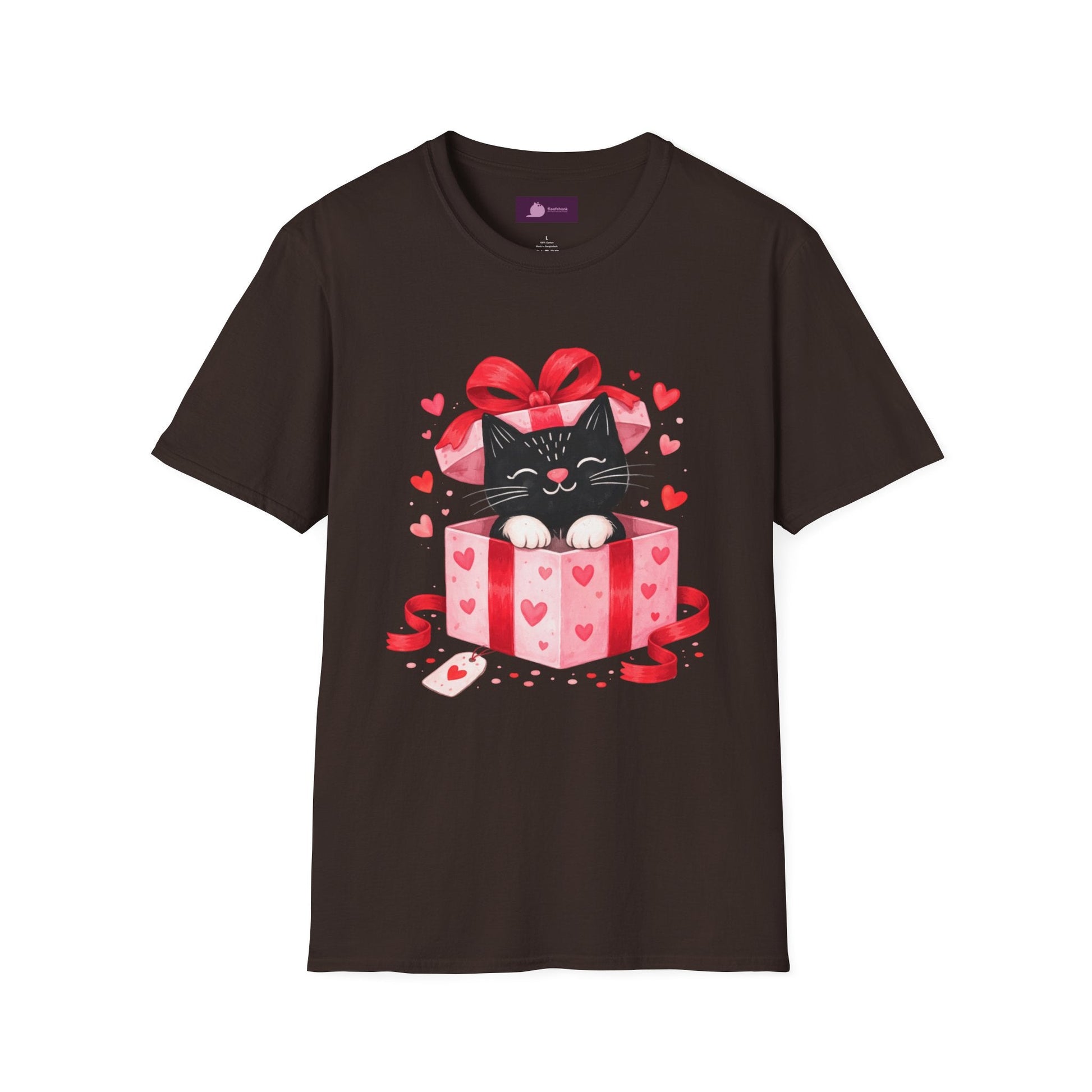 Valentine Kitty Gift Box T-Shirt - FloofChonk