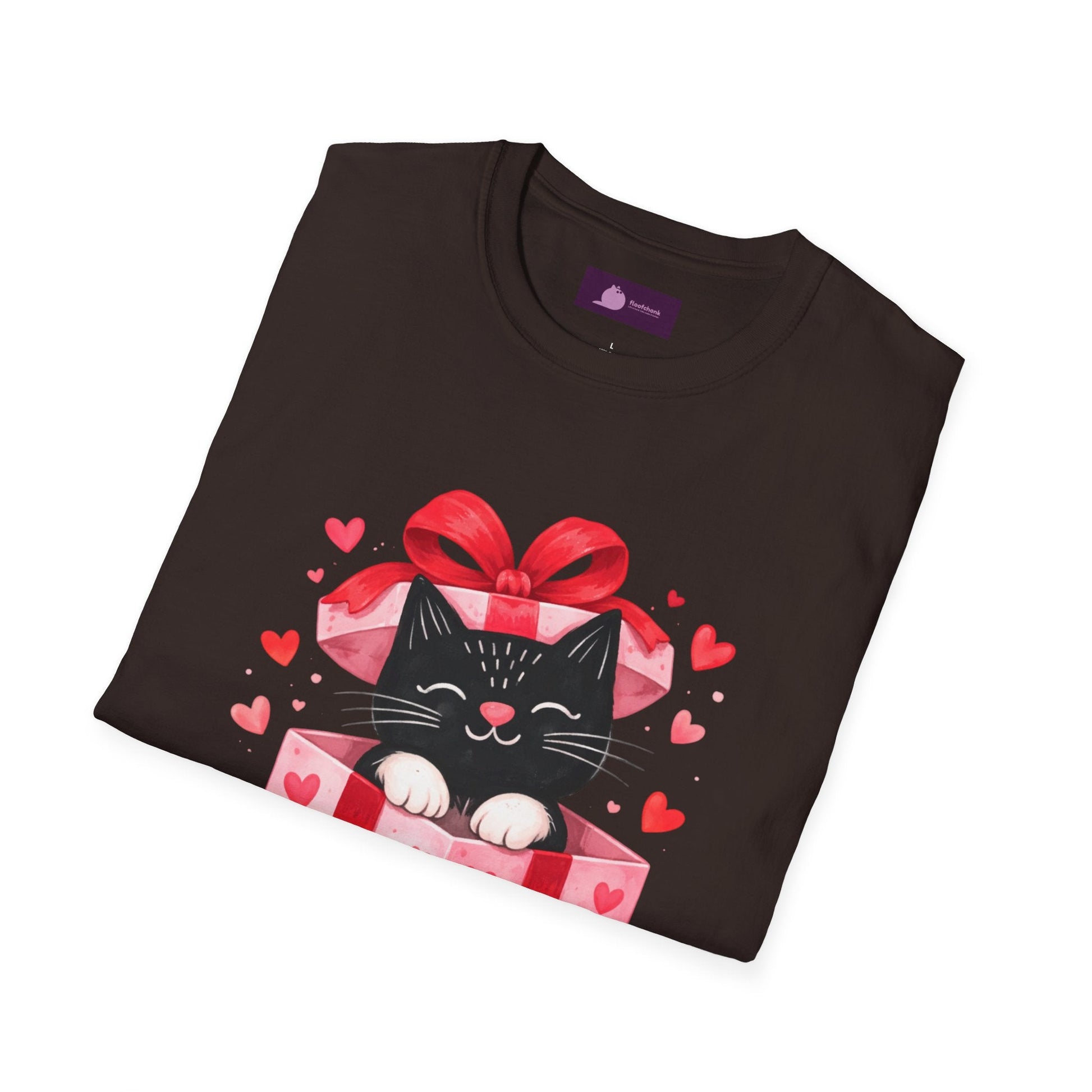 Valentine Kitty Gift Box T-Shirt - FloofChonk